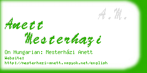 anett mesterhazi business card